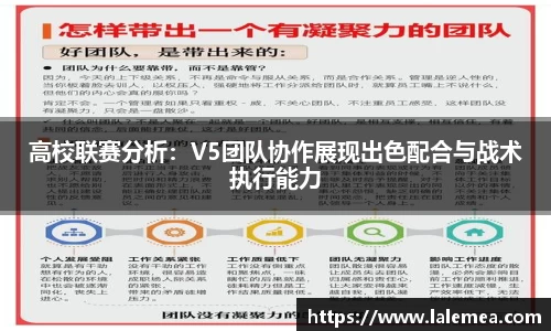 高校联赛分析：V5团队协作展现出色配合与战术执行能力